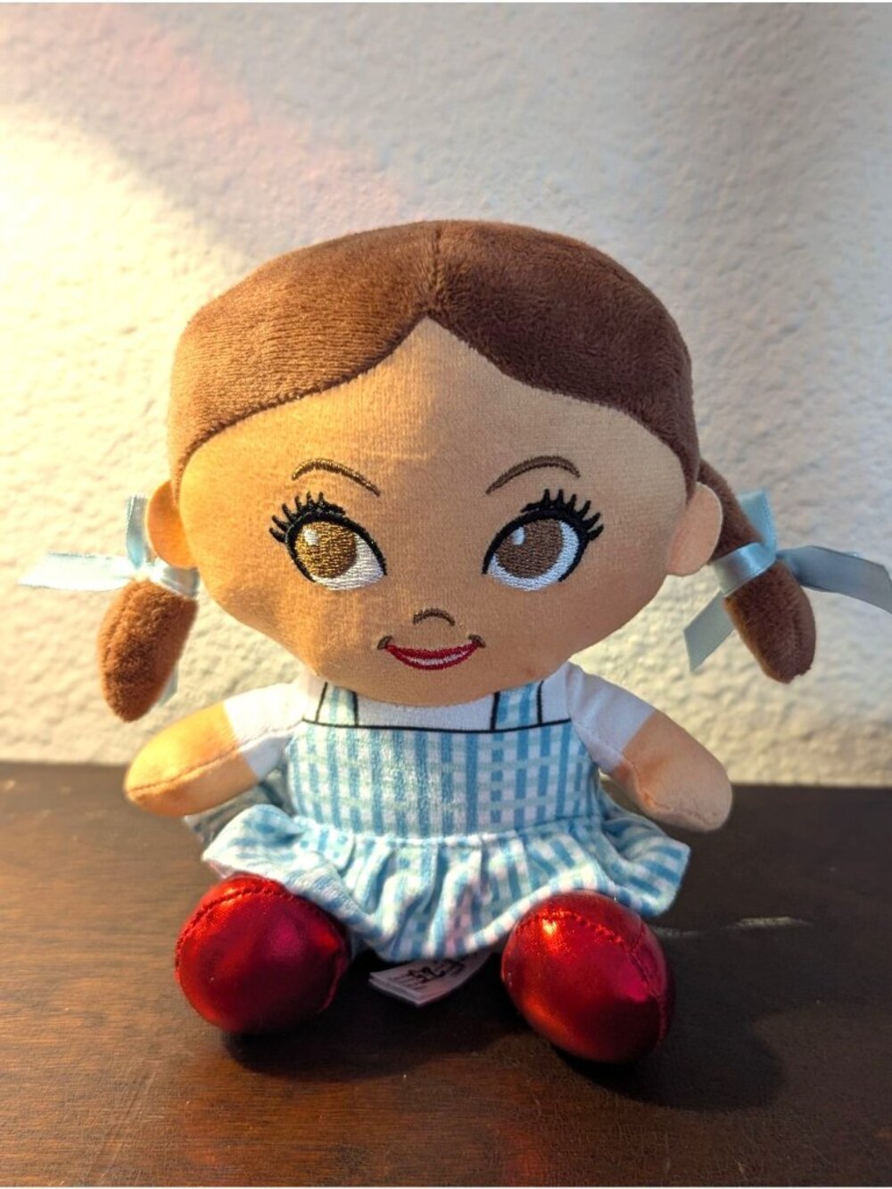 Wizard Of Oz Dorothy Plush Doll With Red Shoes & Gingham Dress - Soft Collectibl